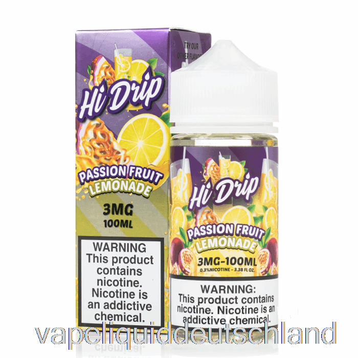 Passionsfruchtlimonade – Hi-Drip-E-Liquid – 100 Ml 0 Mg Vape-Flüssigkeit